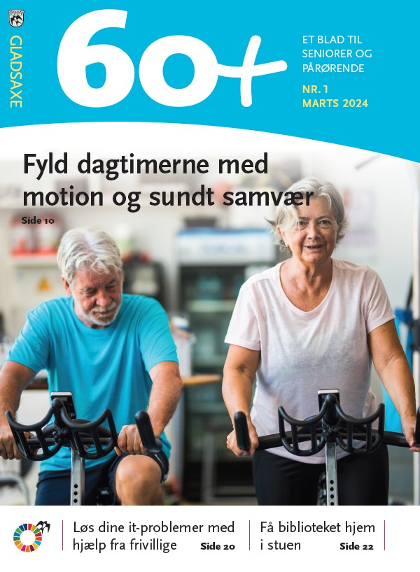 Forsiden af seniorbladet 60+ marts 2024